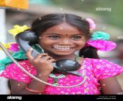 indian girl using a std local phone andhra pradesh south india c83jwf.jpg from indian local call