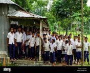 school children outside a classroom in a village in bangladesh ecpx6d.jpg from bangladesh village school