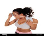 african american girl sweating after workout g0fen1.jpg from black beauties sweaty