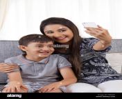 mother talking selfie with her son hpe6gf.jpg from indian mom and son in bathroom