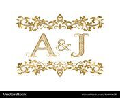 aj vintage initials logo symbol letters a j vector 10814625.jpg from aj photo