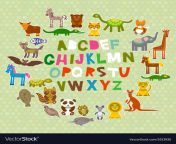 alphabet for kids from a to z set of funny cartoon vector 5313930.jpg from atoz cartoon