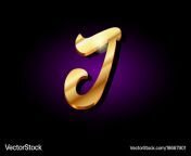 j alphabet letter golden 3d logo icon design vector 18687901.jpg from ｊ