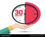 30 thirty minutes clock in hand time symbol vector 23578967.jpg from 30min