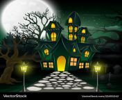 cartoon of haunted house with full moon background vector 22455042.jpg from cartoon spooky bonita ki pg xxx sexy 1