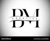 bm letter logo with serif and creative cut vector 38481592.jpg from cut bm