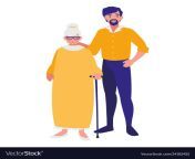 cute grandmother with son characters vector 24102452.jpg from garenmother and son