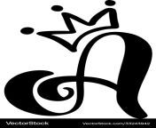 vintage cute letter a with crown princess vector 33243942.jpg from a