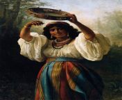 gypsy with a tambourine khariton platonov oil painting.jpg from gepsy