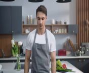 videoblocks portrait of smiling chef man standing at home kitchen happy male professional preparing for cooking at modern apartment closeup cheerful man cook looking camera with cookware indoors s g 3d1kcu thumbnail 1080 01.png from kitchen work men