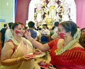married women smeared vermilion on each other s 1453268.jpg from kalkata married jpg